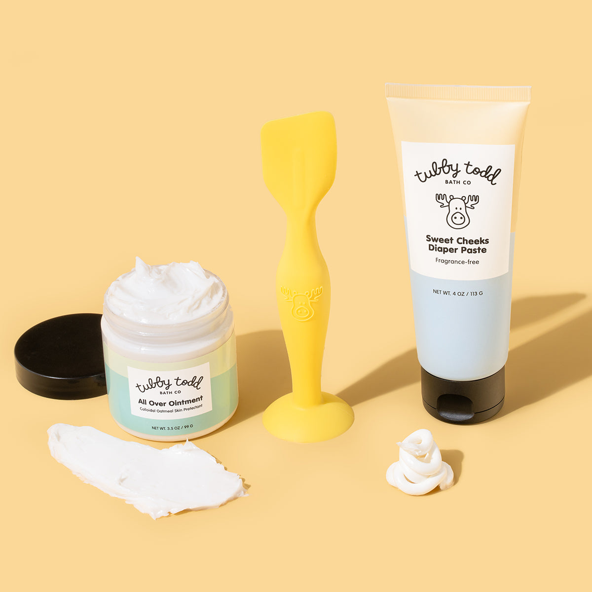 4oz Sweet Cheeks Diaper Paste and All Over Ointment with spatula